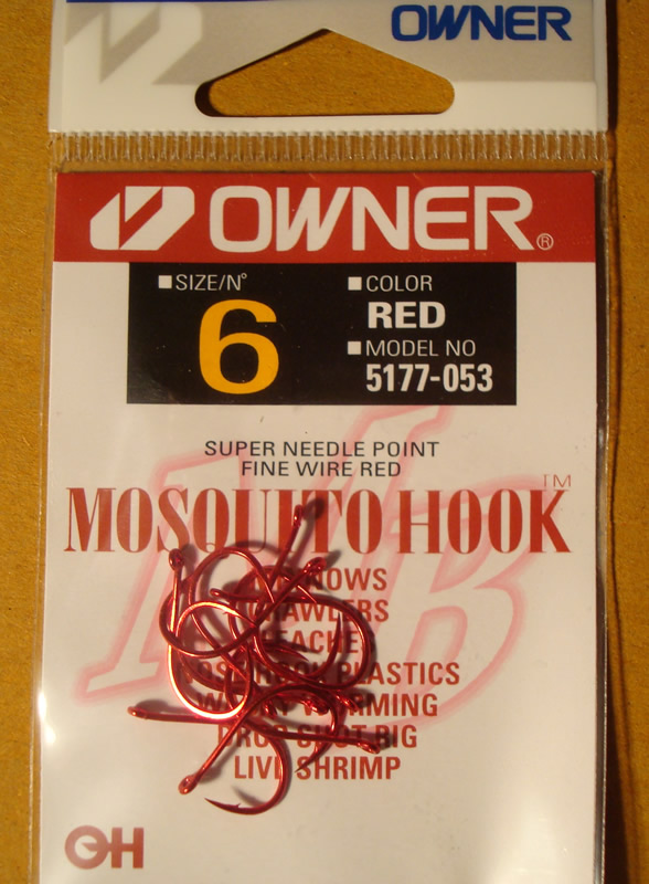 Owner Mosquito Hook #6 Black Chrome 10PK